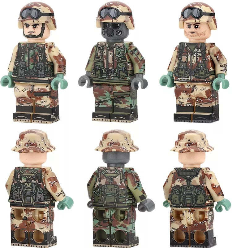 6pcs US Marine Corps Infantry Special Operation Minifigures Accessories ...