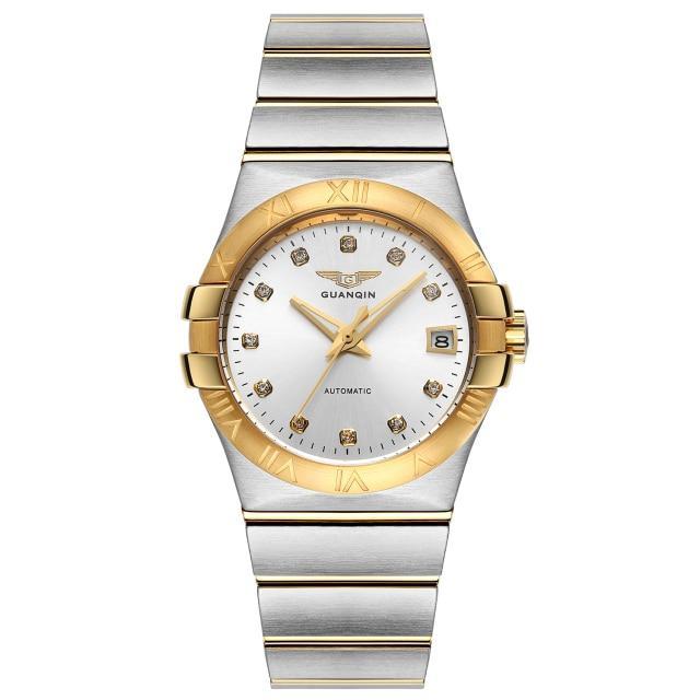 Guanqin Design Luxury Men Watches Mechanical Automatic Gold Watch 30m Waterproof