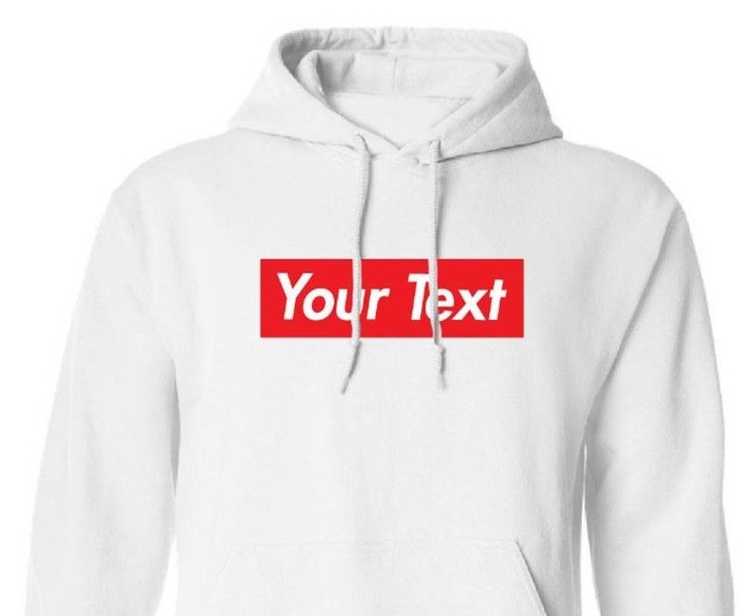 Image of Custom Supreme Style Red Box Logo Hoodie Long Sleeve Shirt Shirts HD01
