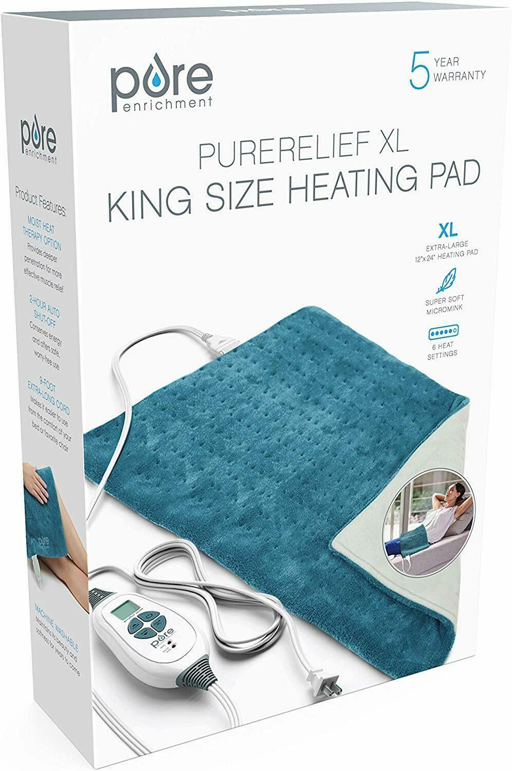 pure enrichment heating pad user manual