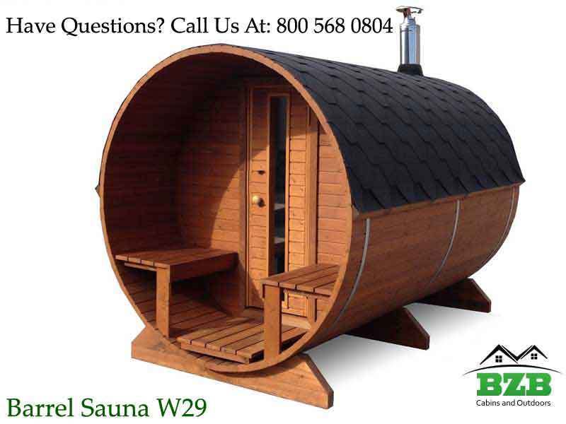 Outdoor Barrel Sauna Kit for 6 Persons, HarviaM3 Heater, Wood Frame ...