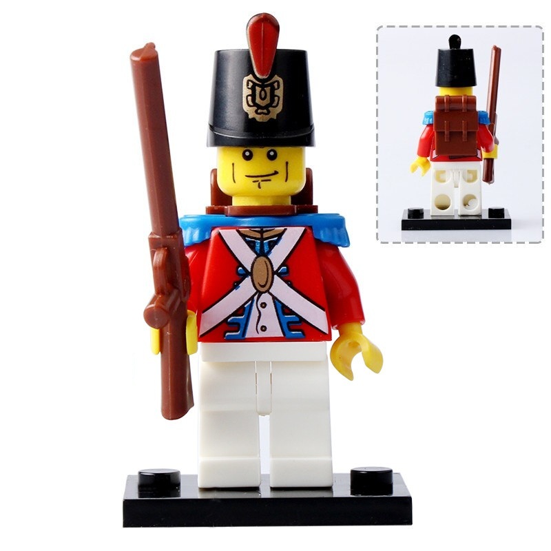 8pcs/set American Revolutionary War Chief Red coat Royal Navy Lego ...