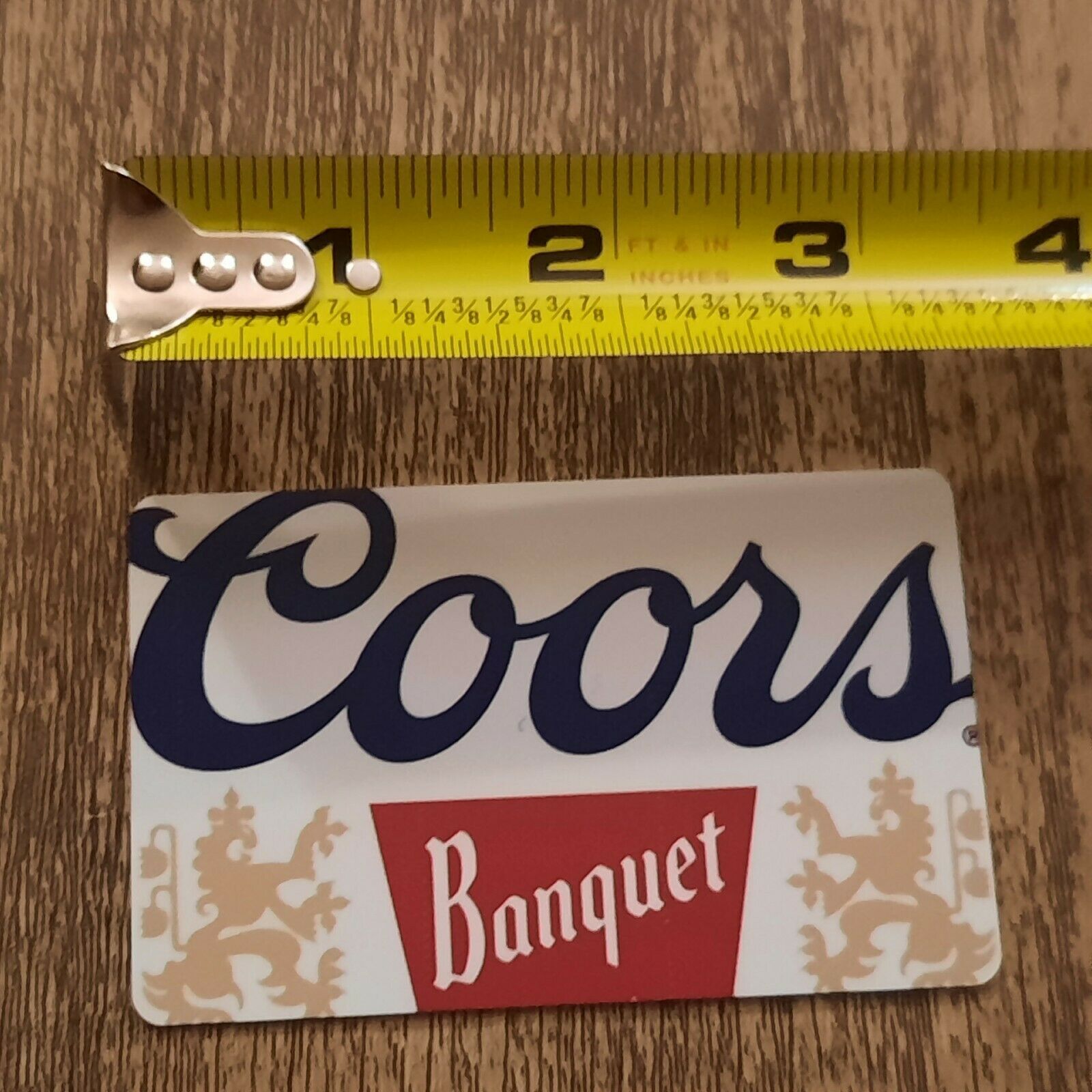 Coors Banquet Beer Logo 3-3/8 x 2-1/8 Metal Fridge Toolbox Magnet