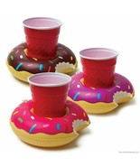 Inflatable Pool Party Beverage Boats Set Of 3 BRAND NEW Glazed Donuts - $6.95