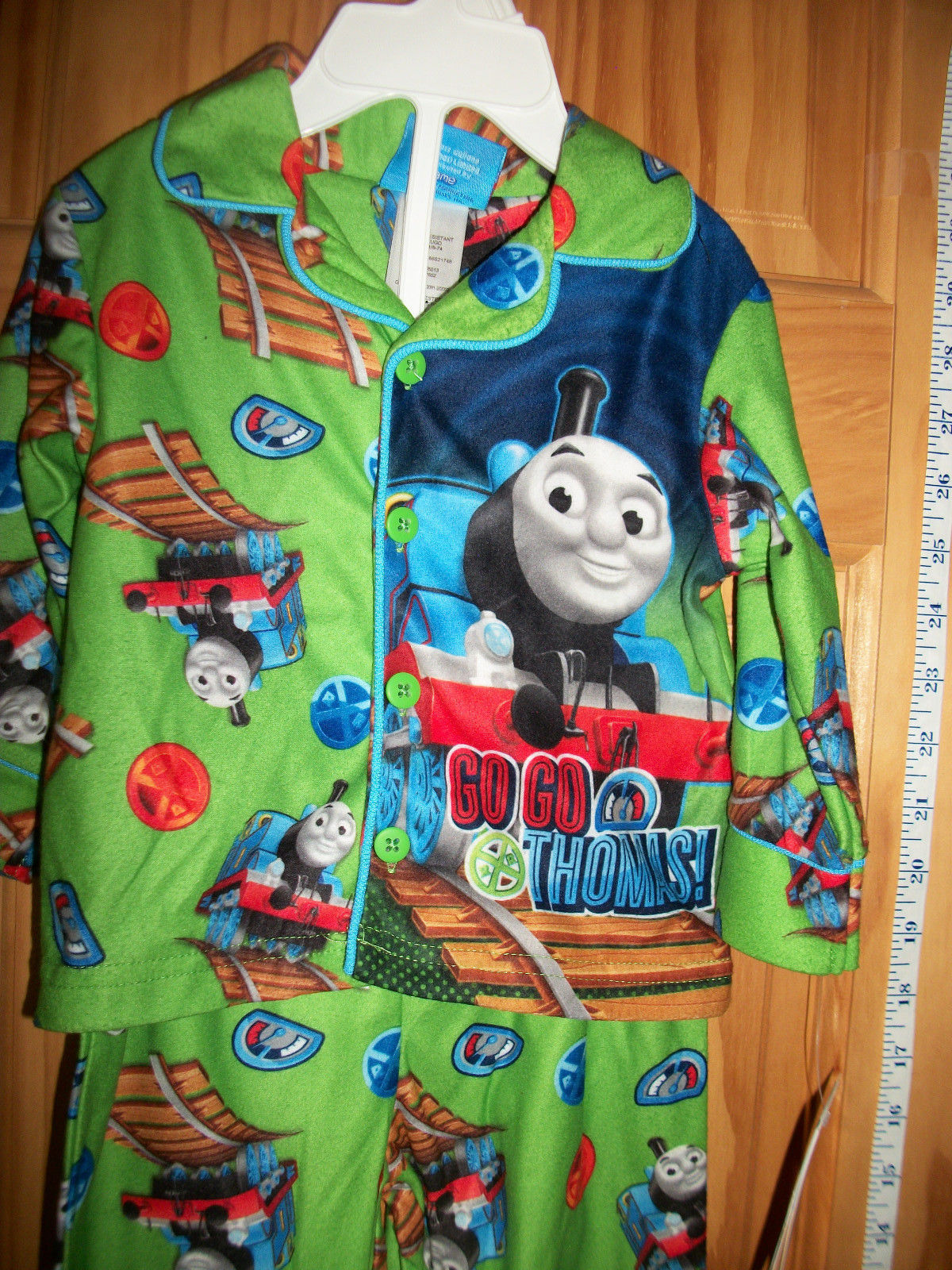 Thomas Train Baby Clothes 12M Infant Boy Sleepwear Set PJs Green Go Go