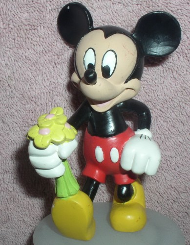 Mickey Mouse holding flowers for Minnie Mouse Disney PVC ...