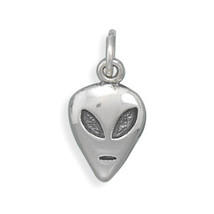 Genuine Sterling Silver Alien Head Charm - $17.95