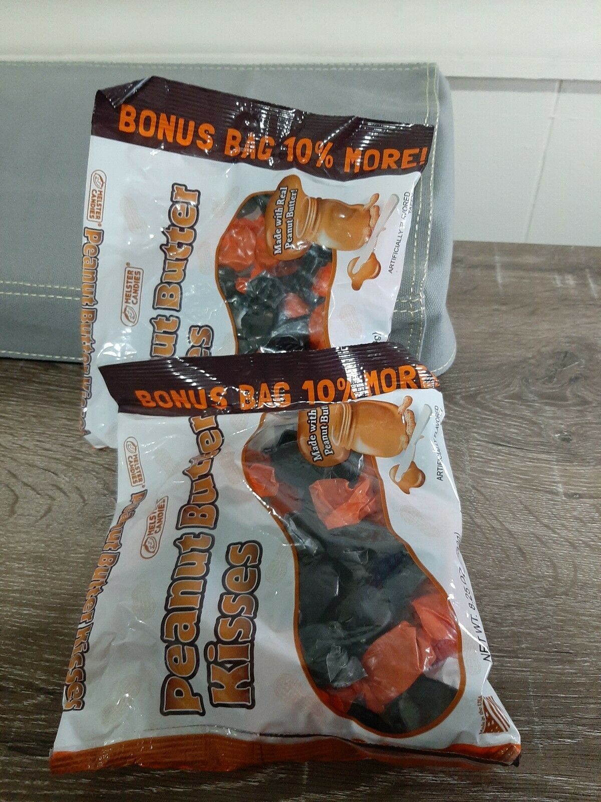 2 Packs Melster Candies Peanut Butter Kisses 8.25oz Made with real