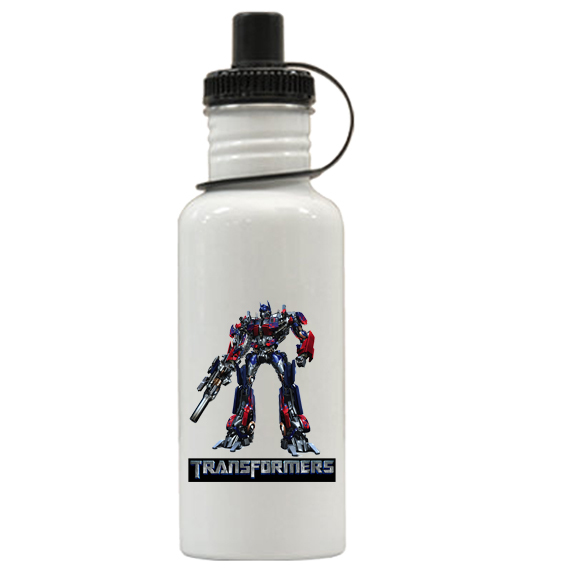 Transformers Optimus Prime Personalized Custom Water Bottle, Add Childs Name