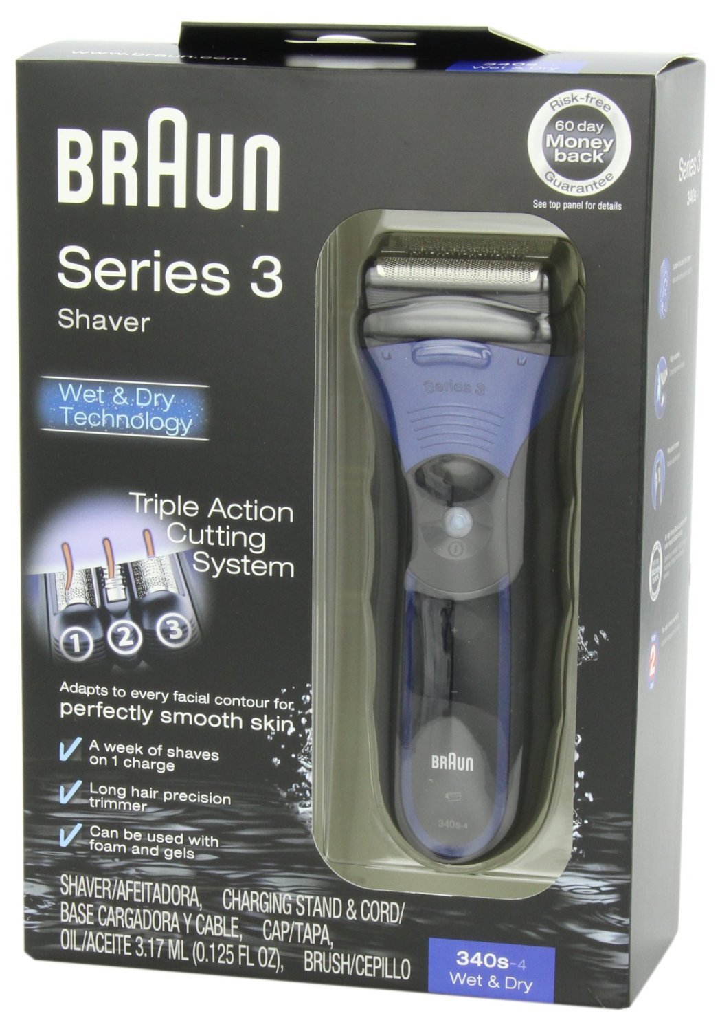 Braun 3Series 340S4 Wet & Dry Shaver Razors & Razor Blades