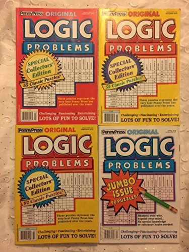 Lot of (4) Penny Press Original Logic Problems Puzzles Full Size Books ...