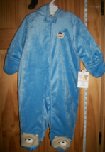 Small Wonders Baby Clothes 6M-9M Newborn Boy Pram Bodysuit New Teddy Playsuit - $28.49