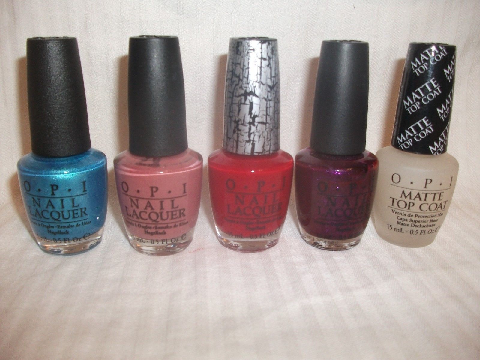 OPI Nail Polish or Top Coat U Choose Color Teal Plum Red Crackle Matte ...