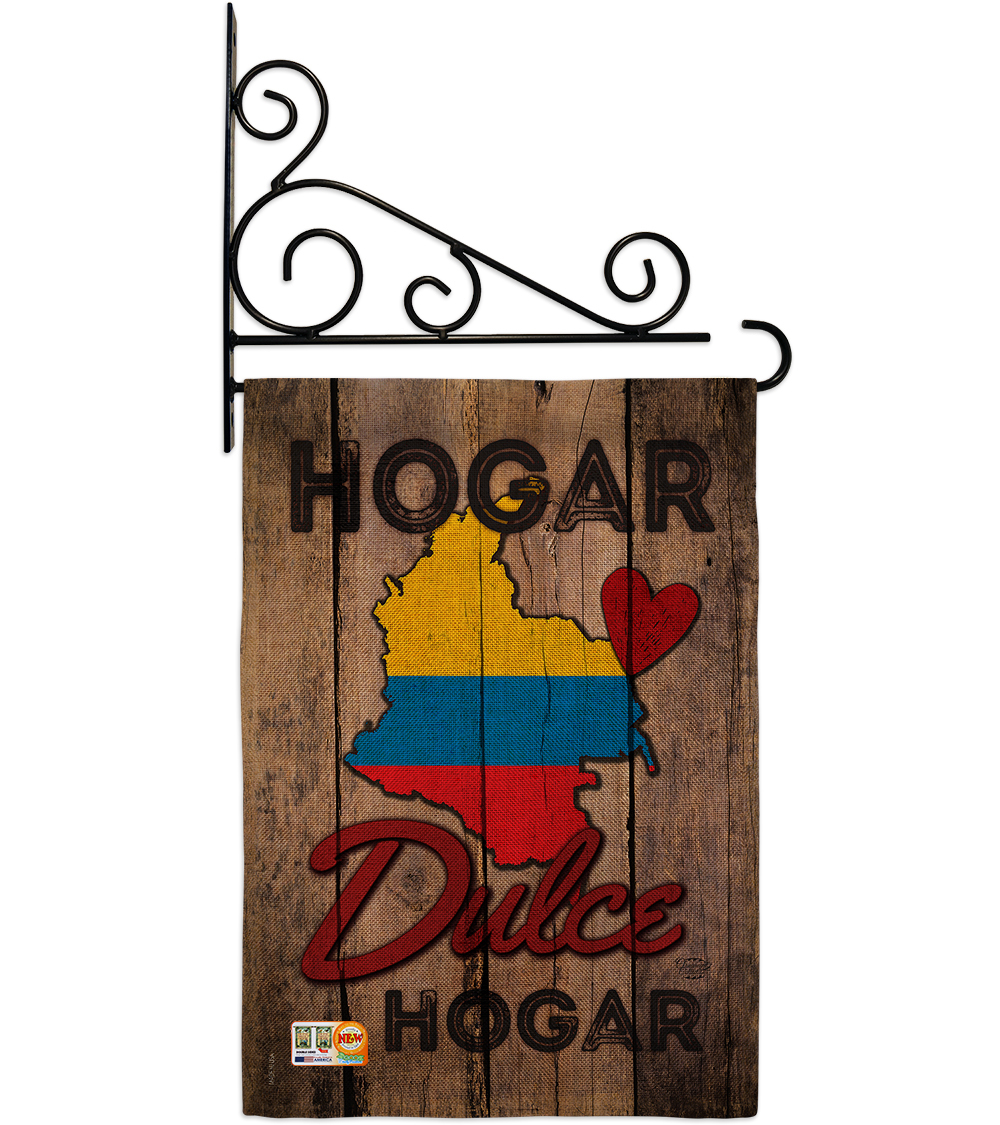 Country Colombia Hogar Dulce Burlap - Impressions Decorative Metal Fansy Wall Br