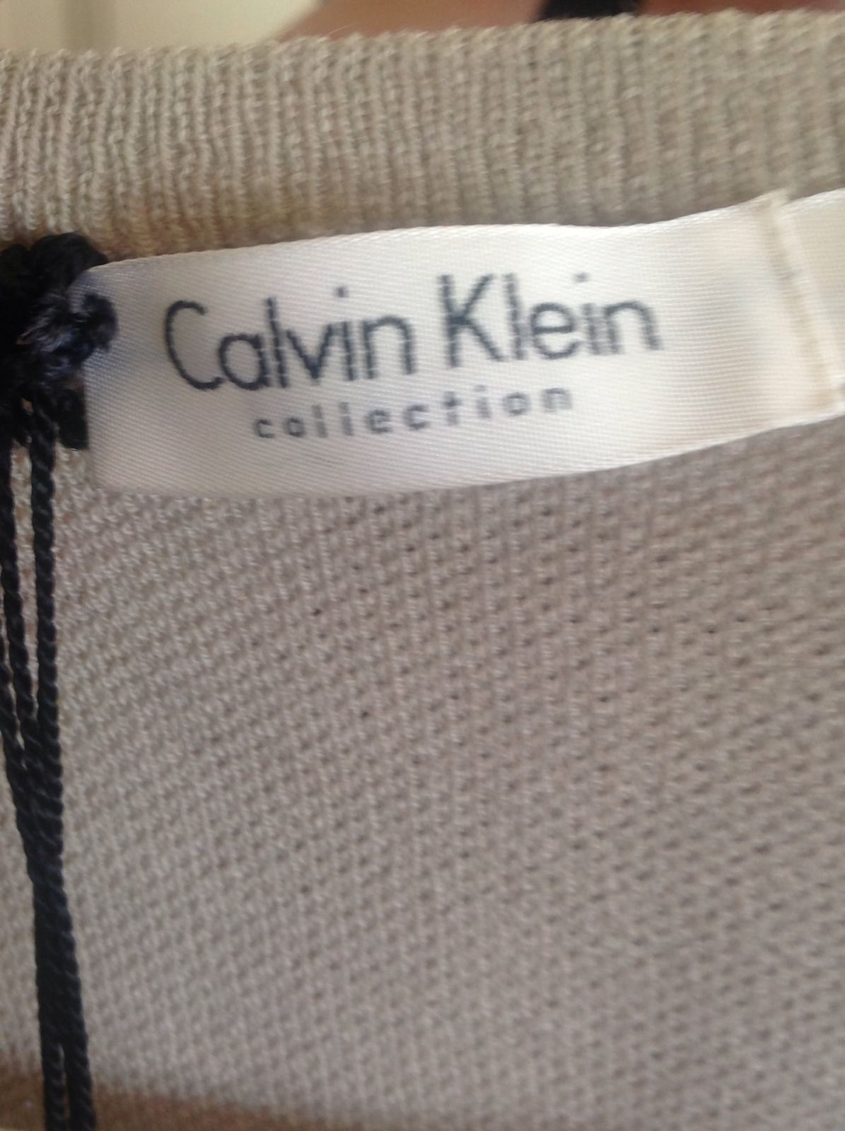 NWT Calvin Klein Collection Khaki 100% Wool Sleeveless Top SZ S Style ...