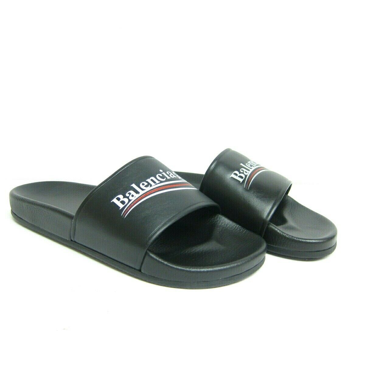 P-740186 New Balenciaga Campaign Politics Sandals Sliders Size 41 US 8 - Sandals & Flip Flops