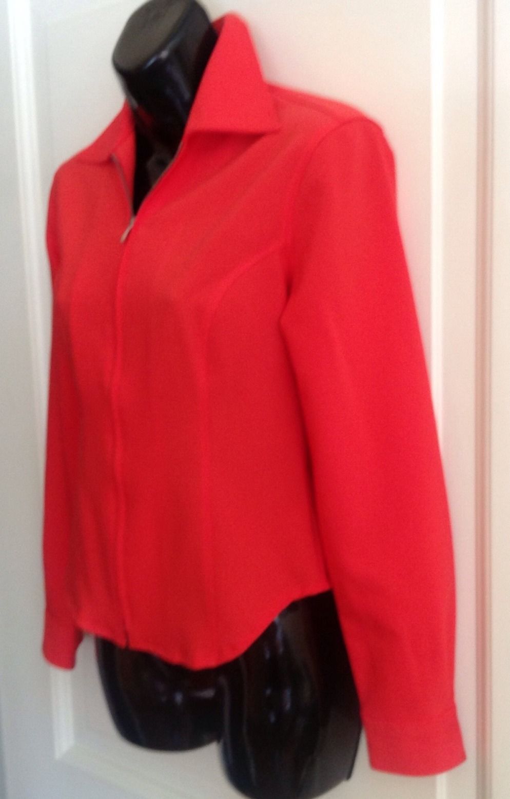 True Vintage VTG Sisley Zip Front Red Fitted Sportswear Jacket SZ S