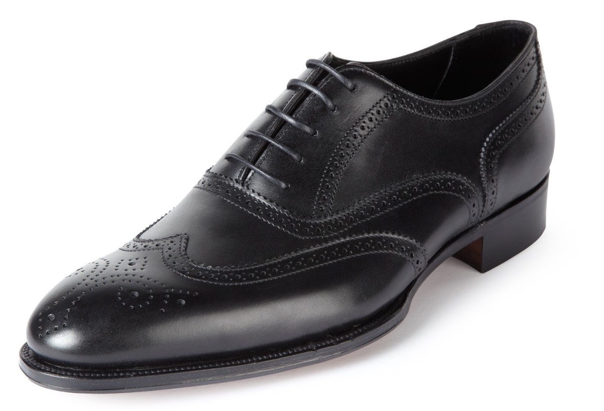 HANDMADE FULL ENGLISH OXFORD BROGUE LEATHER SHOES, MENS DRESS LEATHER ...