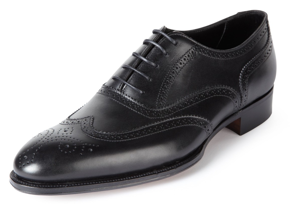 HANDMADE FULL ENGLISH  OXFORD BROGUE LEATHER SHOES  MENS 