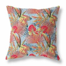 Decorative 18? Crimson Yellow Tropical Indoor Outdoor Throw Pillow - $68.97