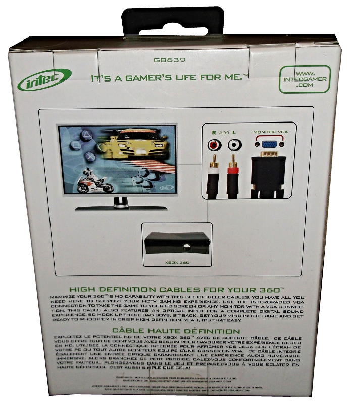 Xbox 360 Vga Hd Av Cable 8 Feet 2.4 Meters and 36 similar items