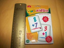 Crayola Education Activity Math Addition Flash Cards Tray Stickers Fun Learning - $4.74