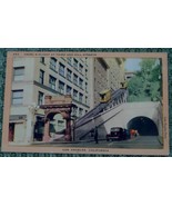 Vintage Color Tone Postcard Angel’s Flight At Third and Hill Streets Los... - $3.95