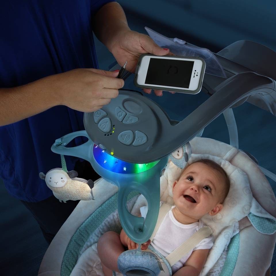 Baby Infant Ingenuity InLighten Cradle Swing with Night Light Baby Swings