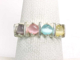 Colorful CAT&#39;S EYE Vintage RING in STERLING Silver-Size 7  Signed -FREE ... - $50.00