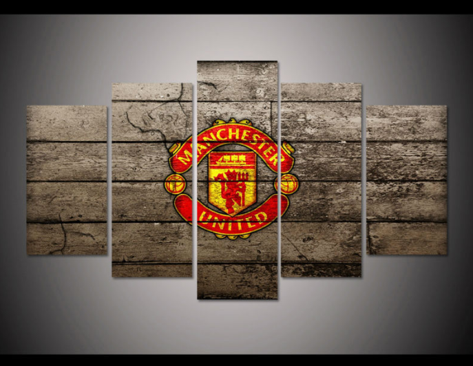 5 Panels Manchester United Canvas Prints Painting Wall Art Picture Home