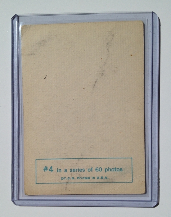 1964 Beatles Trading Card No 4 Paul McCartney Printed Autograph 1st Ser