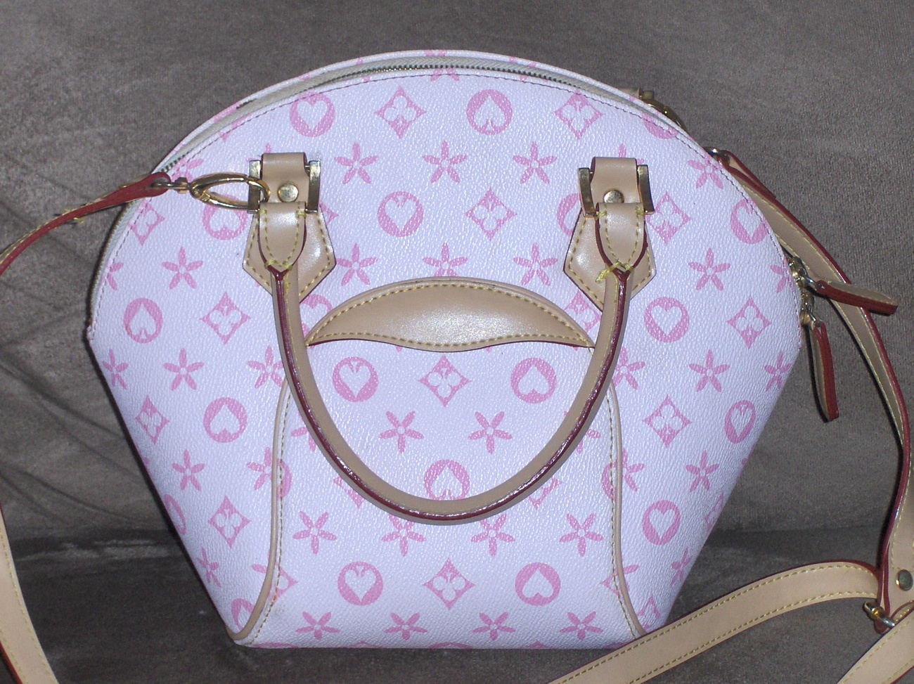 Bowling Bag Satchel Pink Hearts And Stars Purse - Handbags & Purses