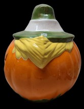 Vintage Ceramic Halloween Jack-O-Lantern Pumpkin, Witch Hat - 1981 image 2