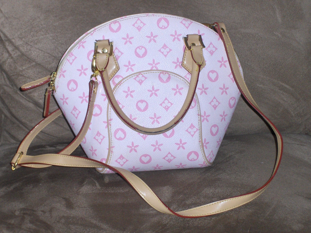 Bowling Bag Satchel Pink Hearts And Stars Purse - Handbags & Purses