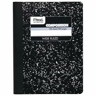 Mead Composition Notebook Wide Ruled Paper 100 Sheets 9-3/4 x 7-1/2 09910