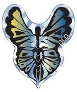 2D Glitter Butterfly Flights - 100 Micron Thick - Yellow Butterfly - $3.30