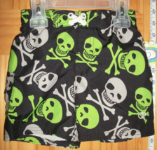 Fashion Gift Baby Clothes 18M Op Black Green Skull Bone Bathing Suit Swi... - $12.34