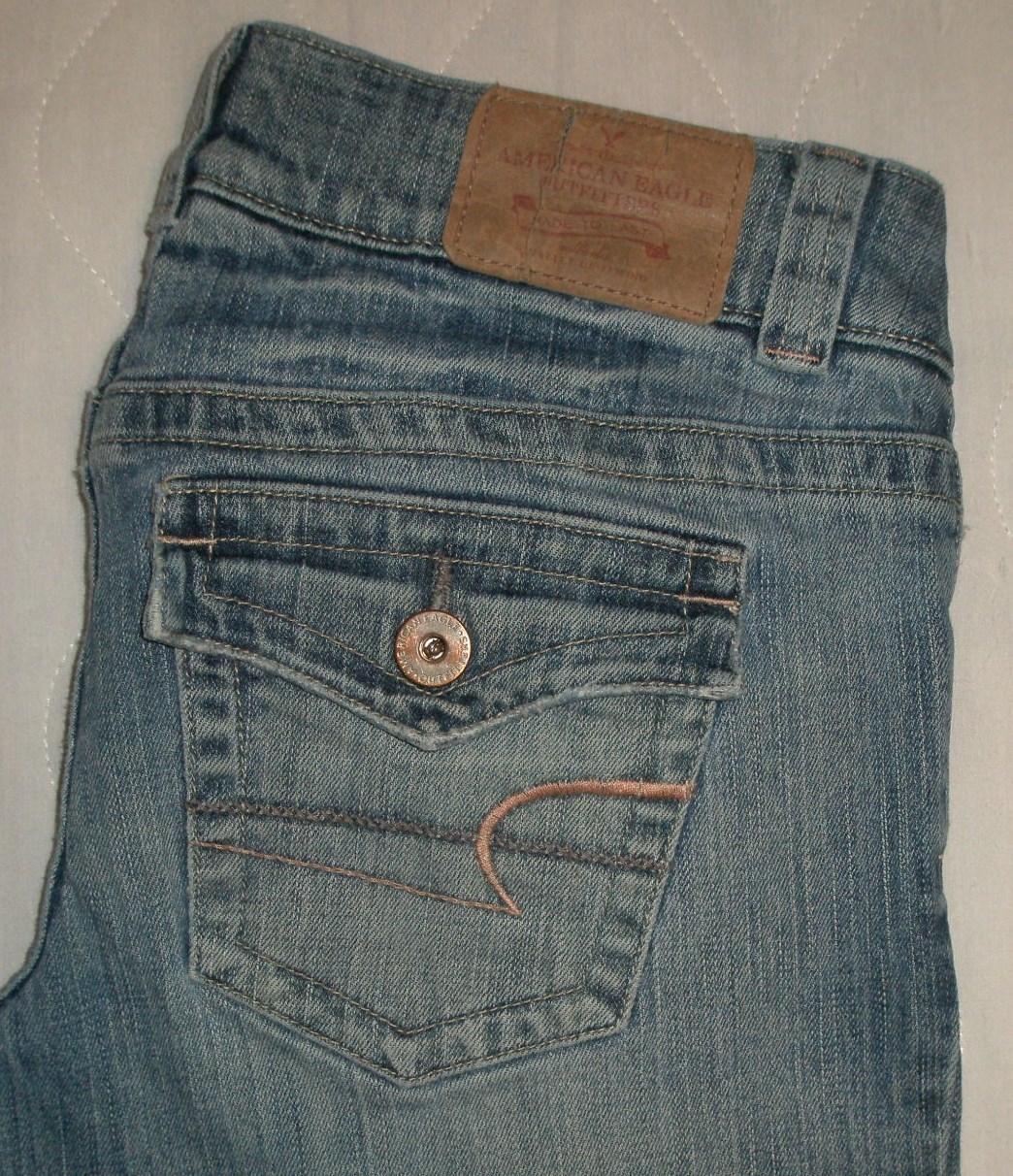 American Eagle Low Rise BOYFRIEND Flap Pocket Stretch Jeans Womens Size ...
