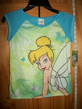 Disney Fairies Girl Clothes 6/6X Small Tinkerbell Sleepwear Tink Top &amp; S... - $16.14