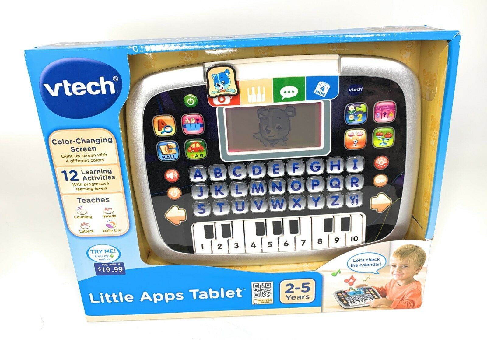 Vtech Little Apps Tablet Ages 2-5 Kid Fun Baby Toddler Black - Learning ...