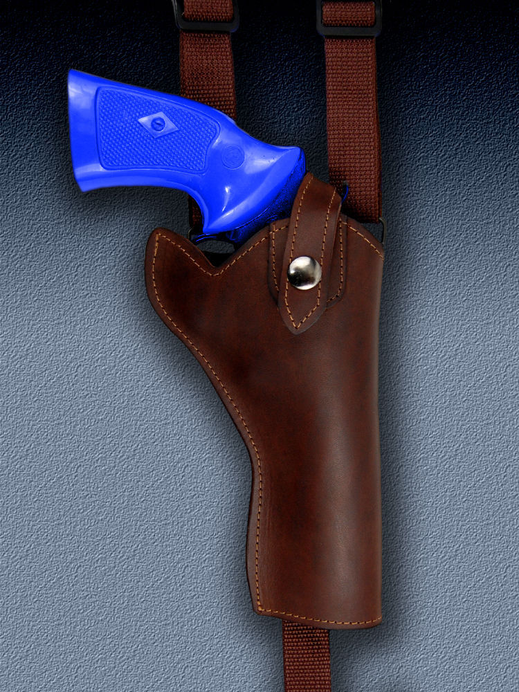 Barsony Brown Leather Vertical Shoulder Holster for RUGER VAQUERO
