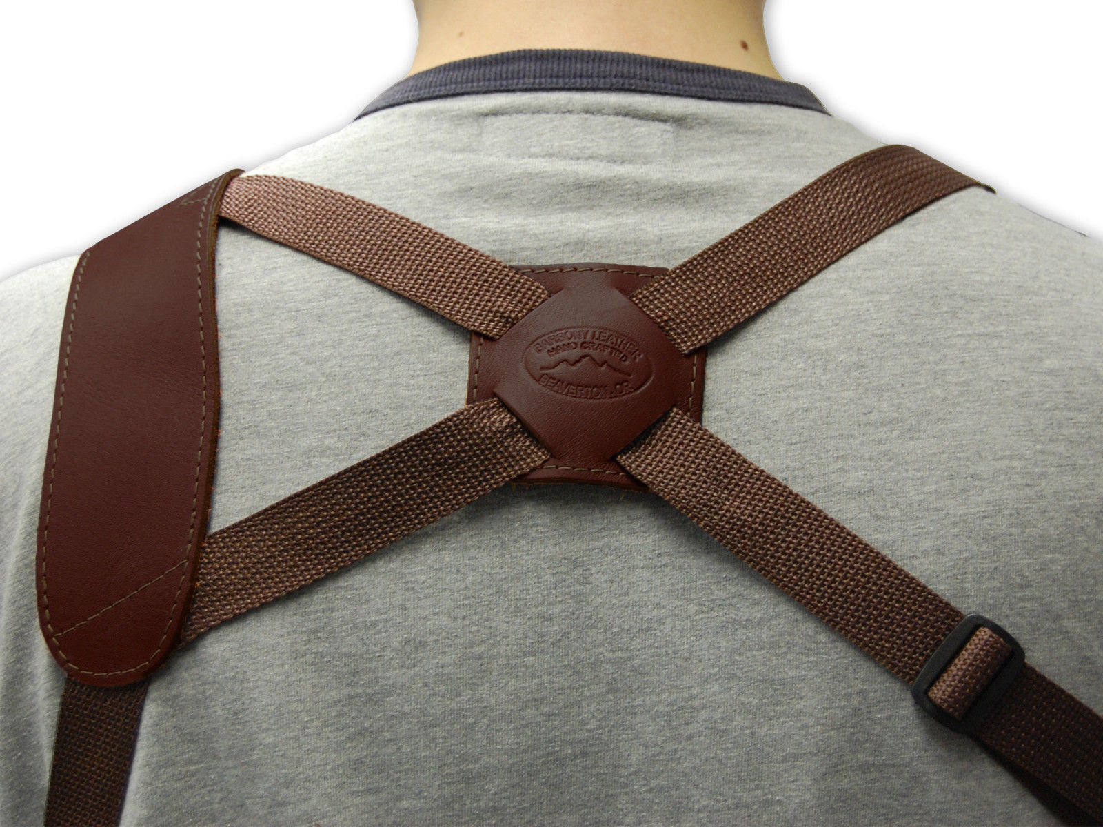 Barsony Brown Leather Vertical Shoulder Holster for RUGER SUPER