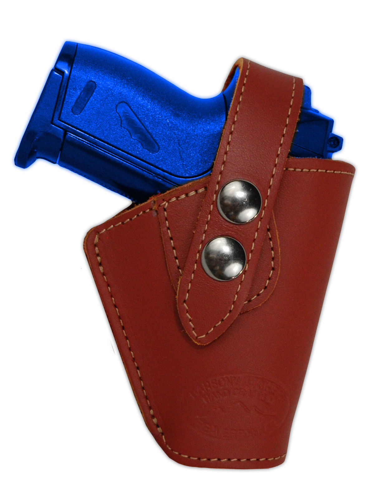 Barsony Gun OWB Brown Leather Belt Clip Holster for Astra AMT CZ Mini 22 25 380
