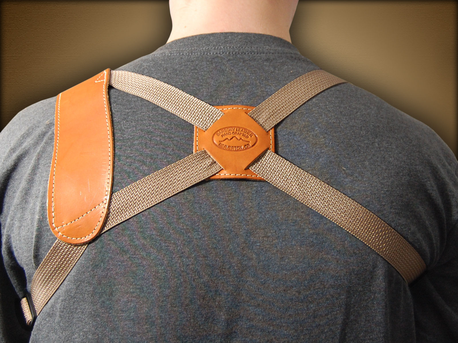 Barsony Saddle Tan Leather 6" Revolver Shoulder Holster RUGER GP100 6