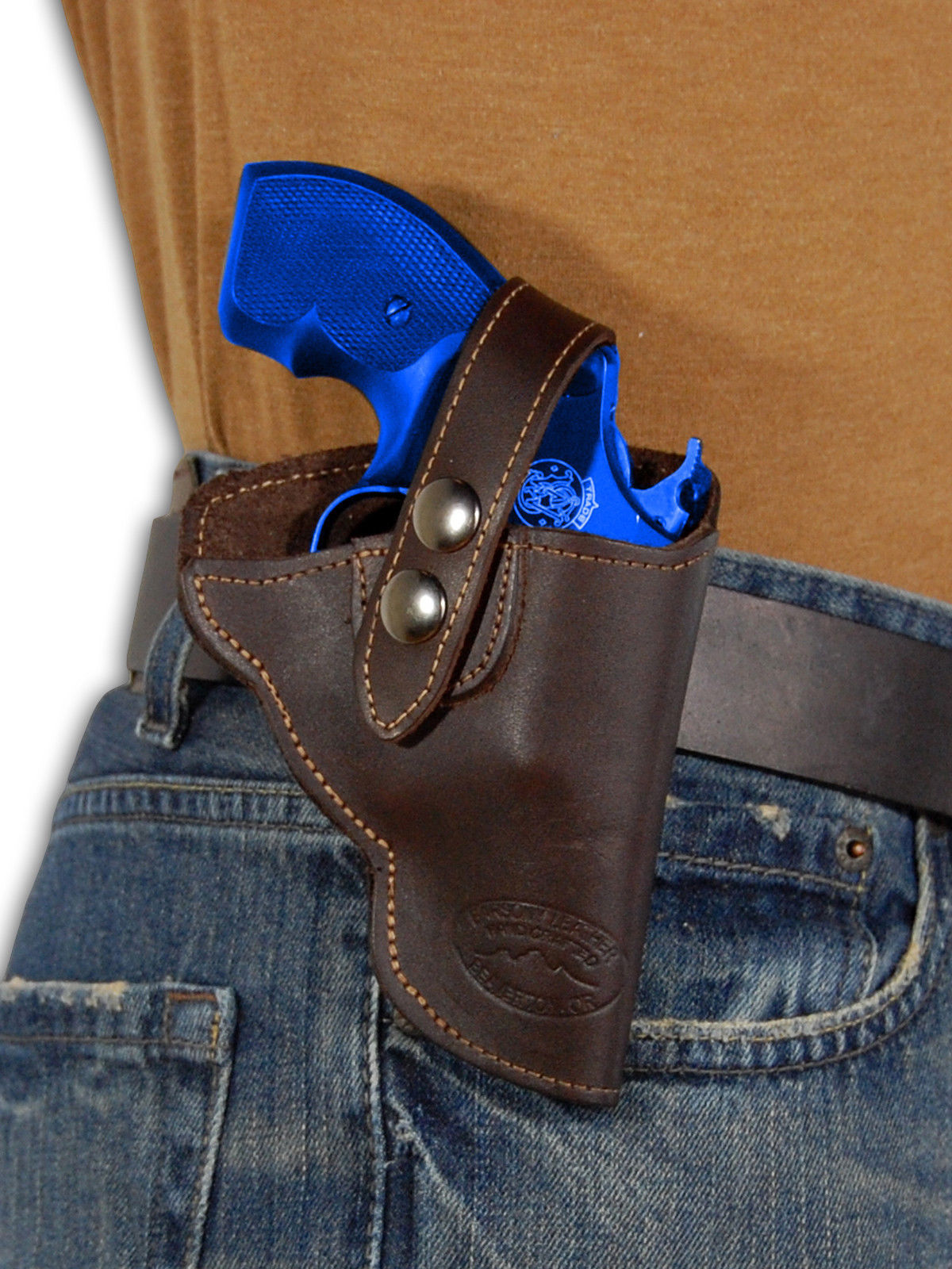 New Barsony Brown Leather Owb Gun Holster For Charter Arms 22 38 357 Snub 2 Rev Holsters 1583