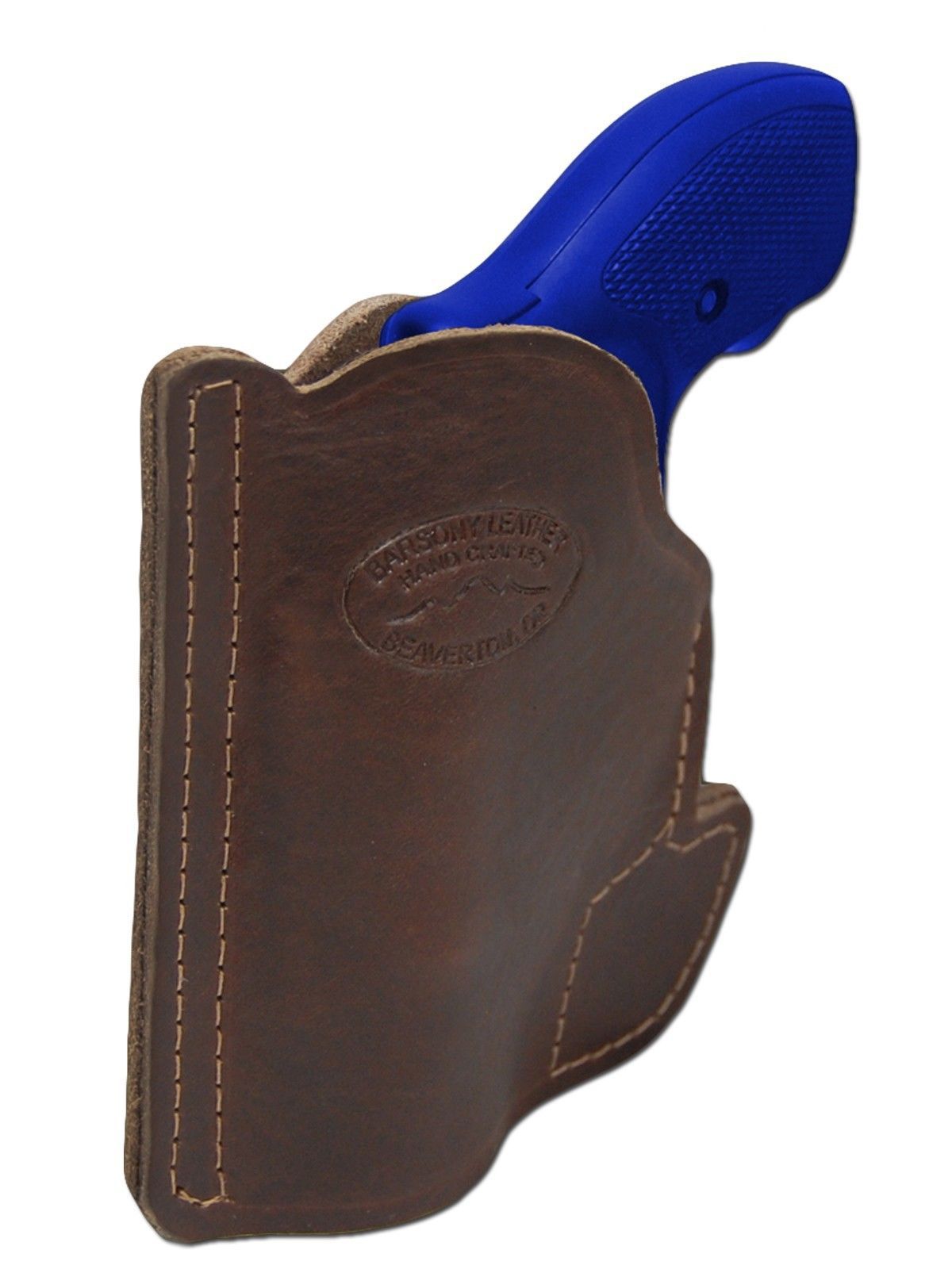 New Barsony Brown Leather Pocket Holster Charter Arms, Colt 2" Snub