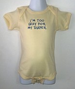 Infant Yellow Bodysuit - 18 months - I&#39;m Too Sexy For My Diaper - $7.00