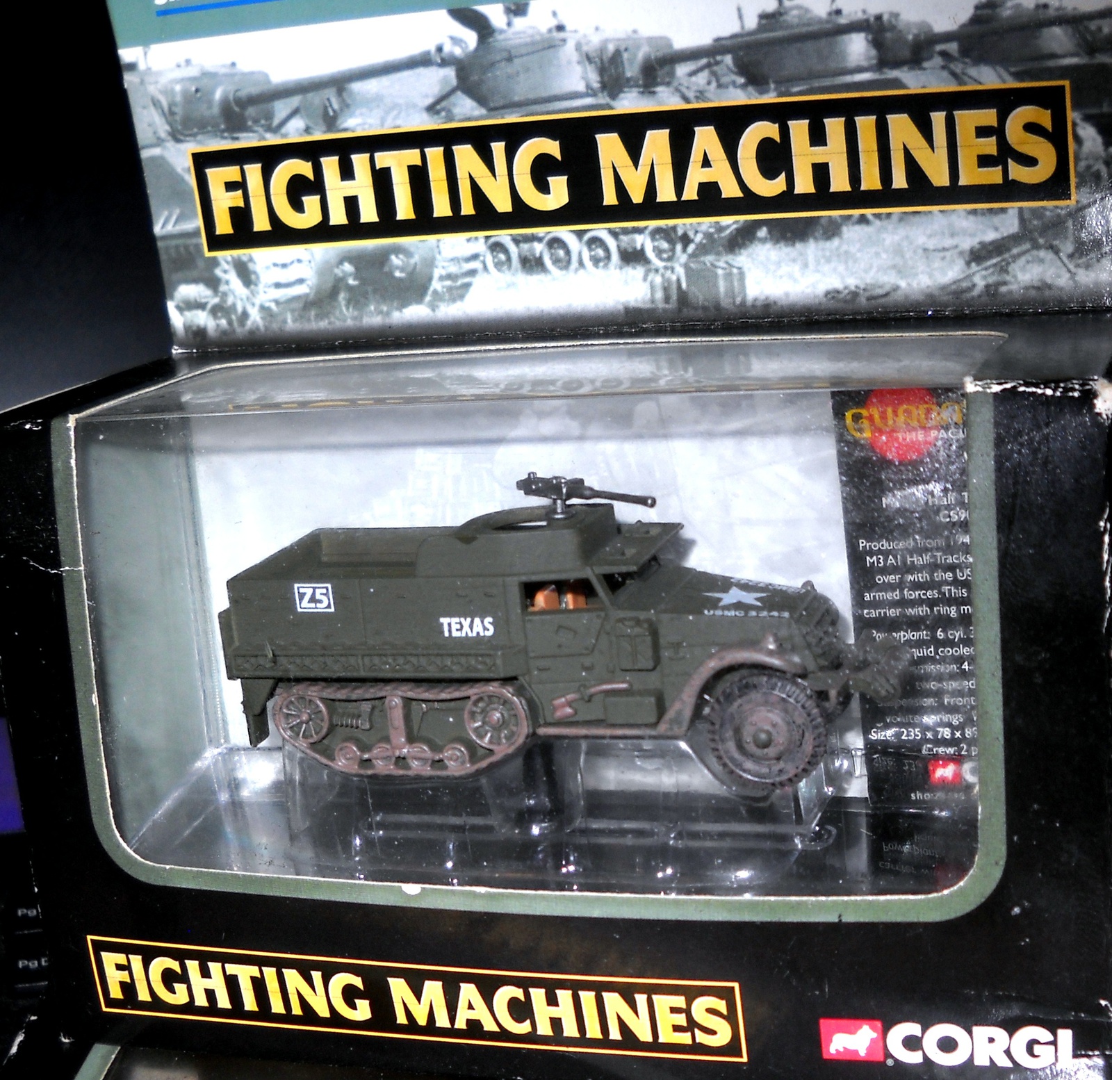 Die Cast Fighting Machines M3 Half Truck Us Marine Corp Tanks