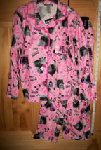 Joe Boxer Girl Clothes XS 4/5 X-Small Pajama Set PJ Pink Rock On Cat Sleepwear - $16.14