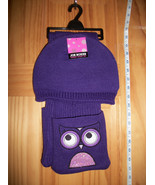 Joe Boxer Girl Clothes L/XL 2 Pc Cold Weather Gear Hat Owl Pocket Scarf ... - $12.34